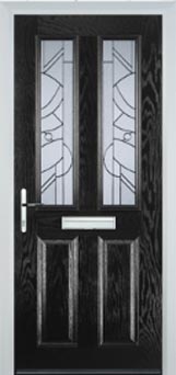 Enfield Abstract Bevel composite door in Black