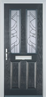Enfield Abstract Bevel composite door in Grey