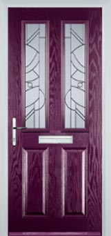 Enfield Abstract Bevel composite door in Purple