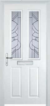 Enfield Abstract Bevel composite door in White