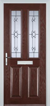 Enfield Cotswold composite door in Dark Wood