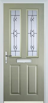 Enfield Cotswold composite door in Pastel Green