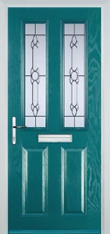 Enfield Cotswold composite door in Turquoise