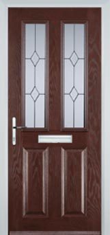 Enfield Charcoal Sticks composite door in Dark Wood