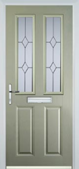 Enfield Charcoal Sticks composite door in Pastel Green