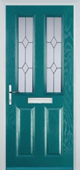 Enfield Charcoal Sticks composite door in Turquoise