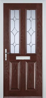Enfield Contora composite door in Dark Wood