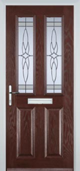 Enfield Chantilly composite door in Dark Wood