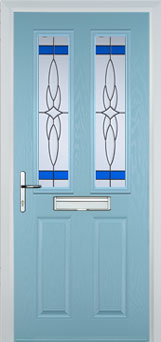 Enfield Chantilly composite door in Duck Egg Blue