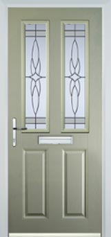 Enfield Chantilly composite door in Pastel Green