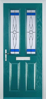 Enfield Chantilly composite door in Turquoise