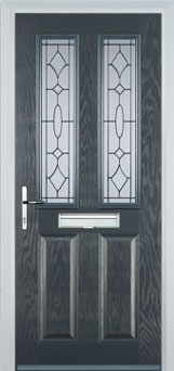 Enfield Clear Bevel composite door in Grey