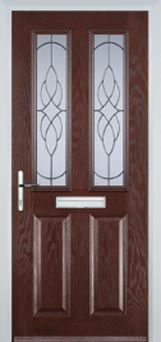 Enfield Everglade composite door in Dark Wood