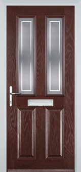 Enfield Enville composite door in Dark Wood