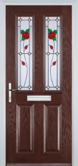 Enfield Pelerine composite door in Dark Wood