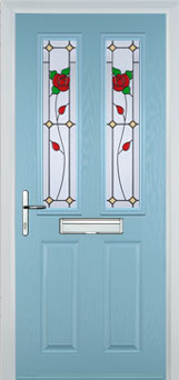 Enfield Pelerine composite door in Duck Egg Blue