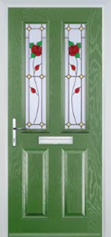 Enfield Pelerine composite door in Fern Green