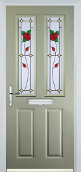 Enfield Pelerine composite door in Pastel Green