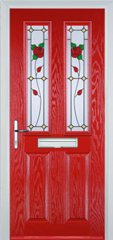 Enfield Pelerine composite door in Poppy Red