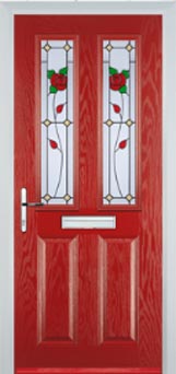 Enfield Pelerine composite door in Red