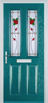 Enfield Pelerine composite door in Turquoise