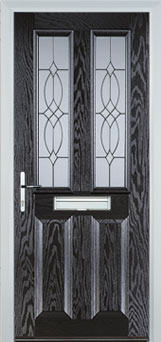 Enfield Florielle composite door in Black-Brown