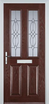 Enfield Florielle composite door in Dark Wood