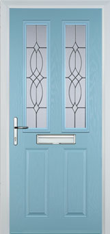 Enfield Florielle composite door in Duck Egg Blue