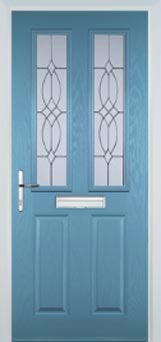 Enfield Florielle composite door in Pastel Blue