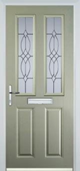 Enfield Florielle composite door in Pastel Green