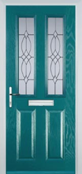 Enfield Florielle composite door in Turquoise