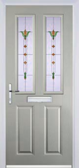 Enfield Autumn Falls composite door in Anthracite Grey