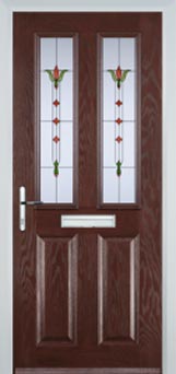 Enfield Autumn Falls composite door in Dark Wood