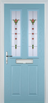 Enfield Autumn Falls composite door in Duck Egg Blue