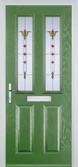Enfield Autumn Falls composite door in Fern Green