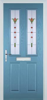 Enfield Autumn Falls composite door in Pastel Blue