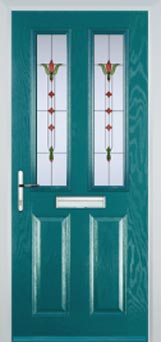 Enfield Autumn Falls composite door in Turquoise
