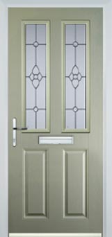 Enfield Taffeta composite door in Pastel Green