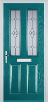Enfield Taffeta composite door in Turquoise