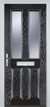 Enfield Gold Lead composite door in Black-Brown