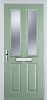 Enfield Gold Lead composite door in Chartwell Green