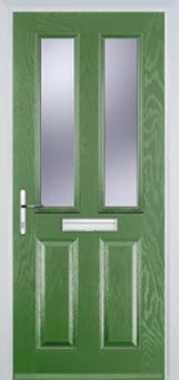 Enfield Gold Lead composite door in Fern Green