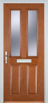 Enfield Gold Lead composite door in Oak