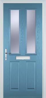 Enfield Gold Lead composite door in Pastel Blue