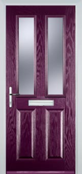 Enfield Gold Lead composite door in Purple