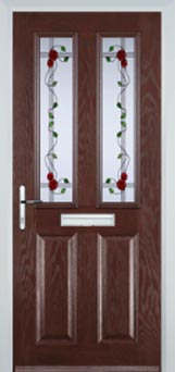 Enfield Mayflower composite door in Dark Wood
