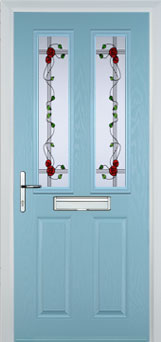 Enfield Mayflower composite door in Duck Egg Blue