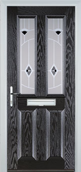 Enfield Murano composite door in Black-Brown