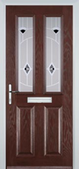 Enfield Murano composite door in Dark Wood