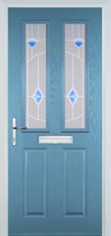 Enfield Murano composite door in Pastel Blue